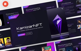 NFT艺术品PPT创意模板 KamizarNFT – NFT Powerpoint Template