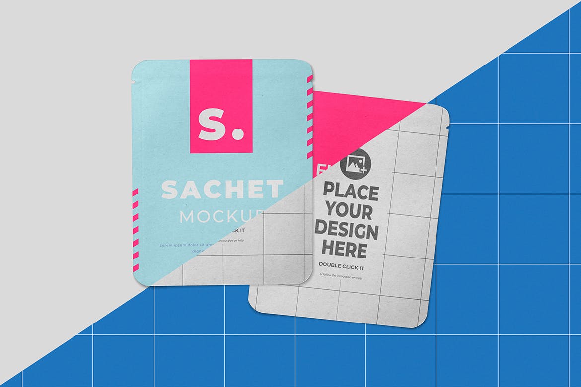 香囊袋包装设计样机 Sachet Packaging Mockup 样机素材 第2张