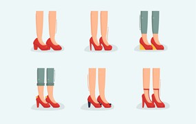 性感大腿高跟鞋矢量插画 Ruby Slippers Illustration