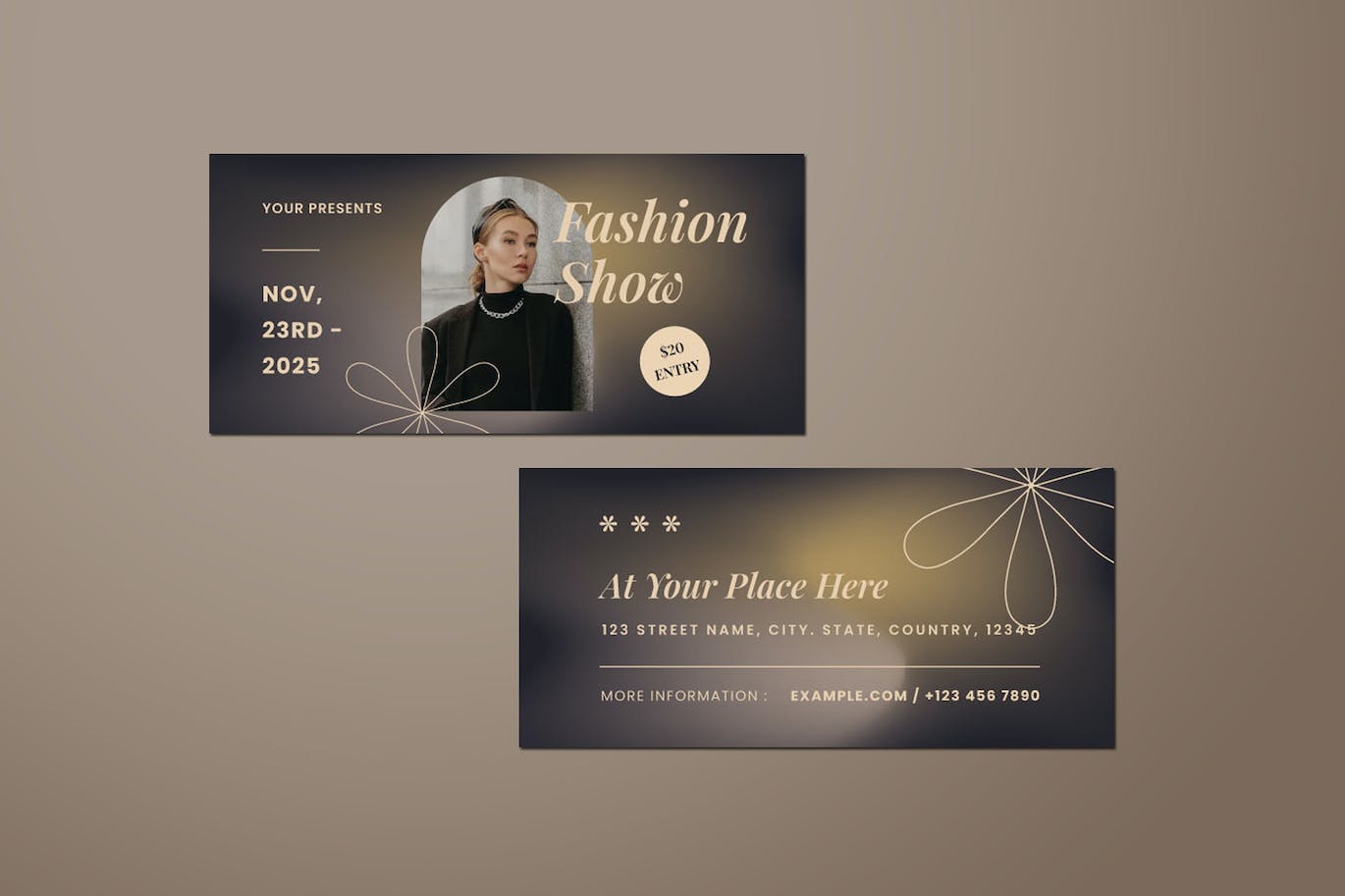 时装秀DL传单设计模板 Fashion Show DL Flyer 设计素材 第4张