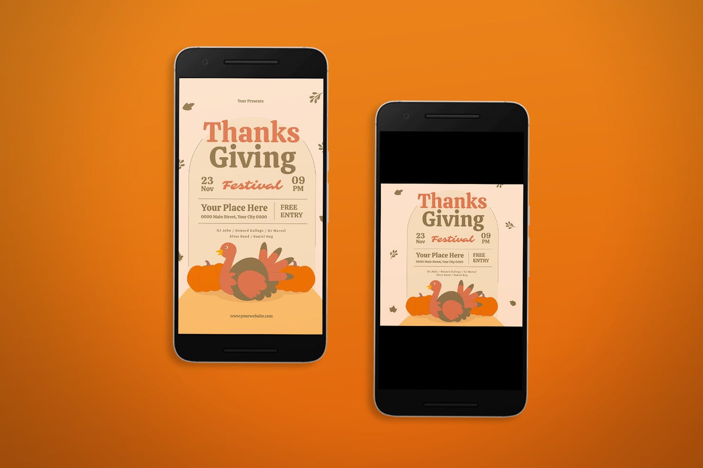 感恩节节日海报设计 Thanksgiving Flyer 设计素材 第4张