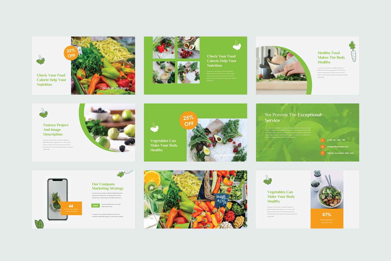 蔬菜农产品Google幻灯片设计模板 Vegetables – Google Slide Template 幻灯图表 第9张