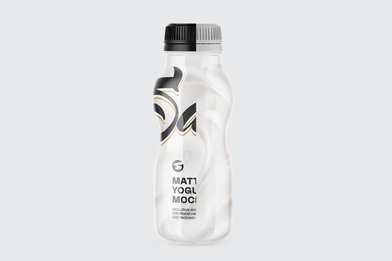 哑光酸奶瓶包装设计样机 Matte Yogurt Bottle Mockup 样机素材 第9张