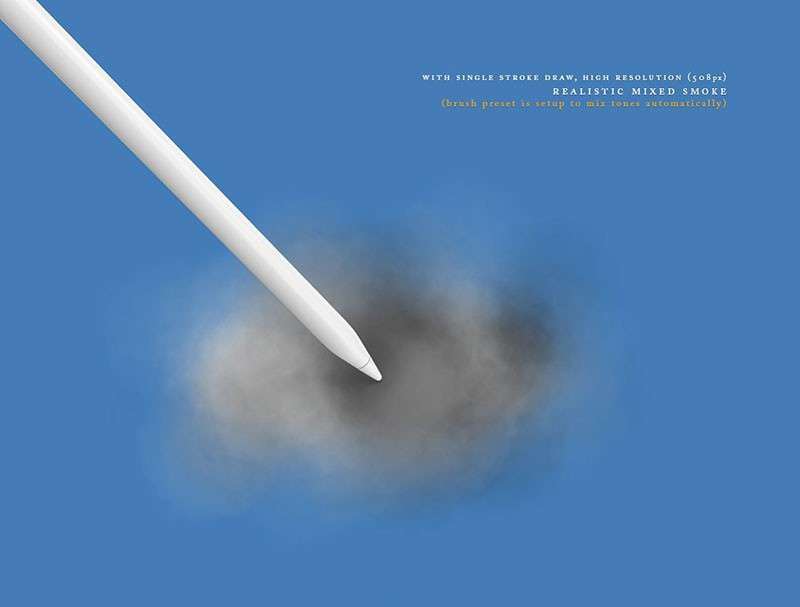 Photoshop白云和烟雾手绘笔刷 笔刷资源 第2张