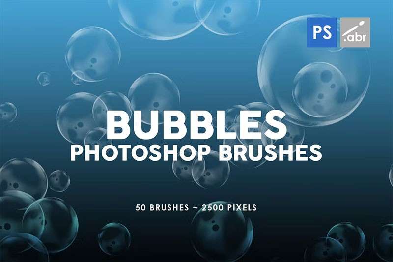 50个高清气泡效果Photoshop笔刷 笔刷资源 第1张