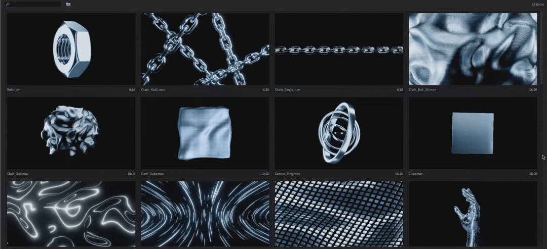 Ezra Cohen酸性机能赛博朋克抽象几何金属未来科技感自定义纹理颜色循环元素视频素材 EZRA COHEN METAL 4K 影视音频 第2张