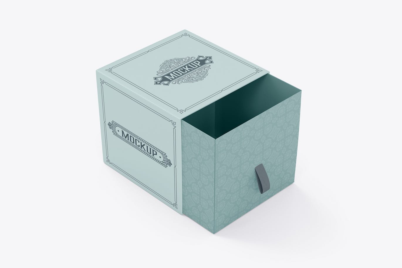 抽屉礼品盒子设计样机 Slide Box Mockup 样机素材 第1张