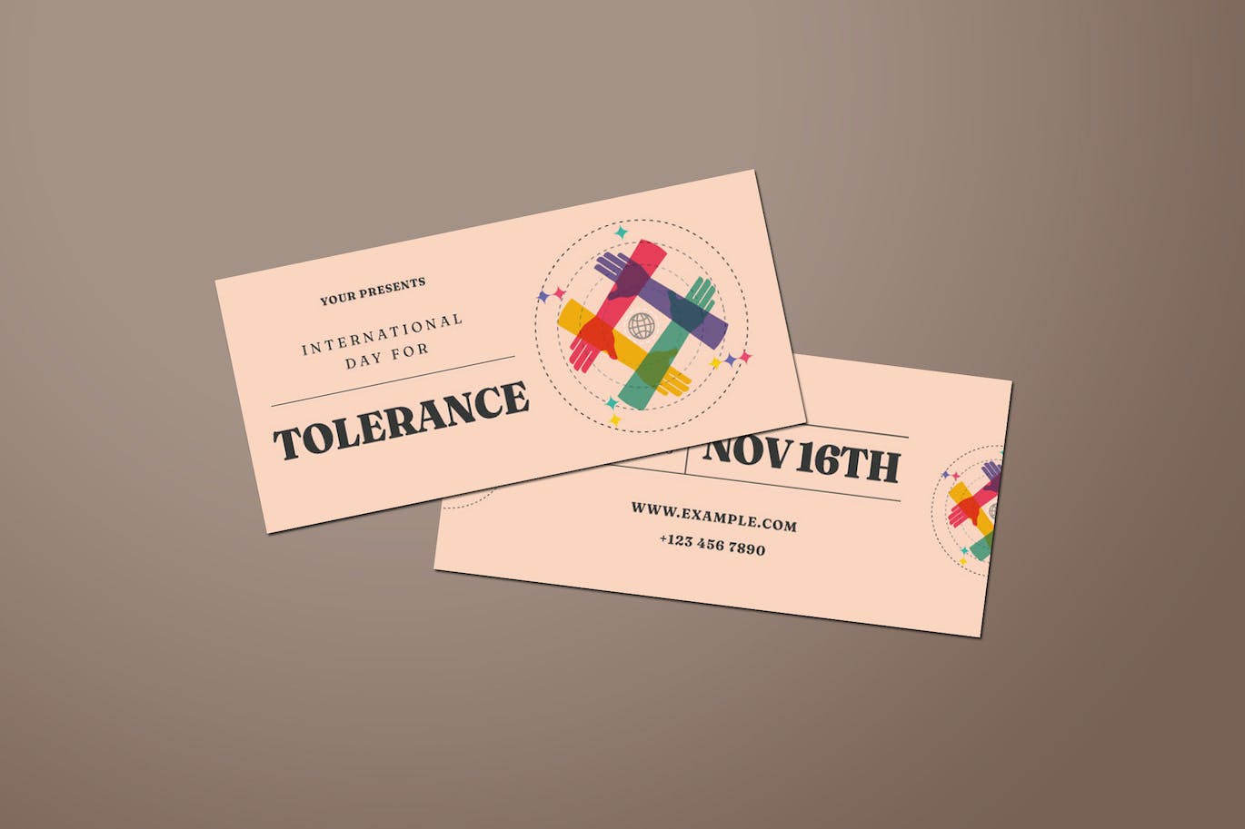 国际宽容日传单设计模板 International Day For Tolerance DL Flyer 设计素材 第1张