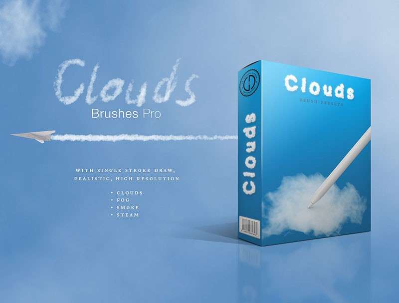 Photoshop白云和烟雾手绘笔刷 笔刷资源 第1张
