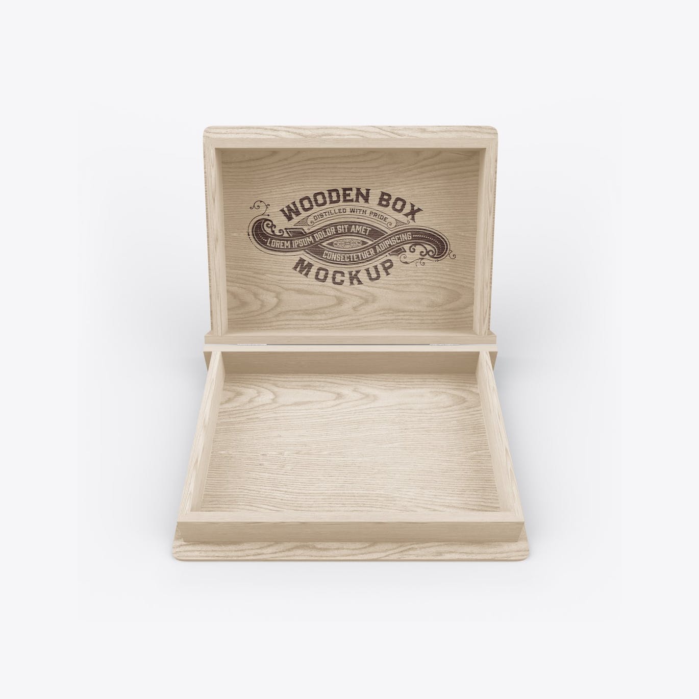 木箱木盒Logo设计样机 Wooden Box Mockup 样机素材 第7张