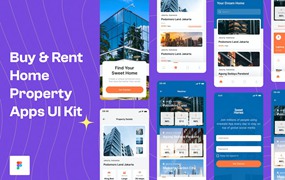 家庭和物业应用UI套件 Book Home and Property App UI Kit