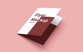 双折页传单设计样机模板 Bifold Flyer Mockup
