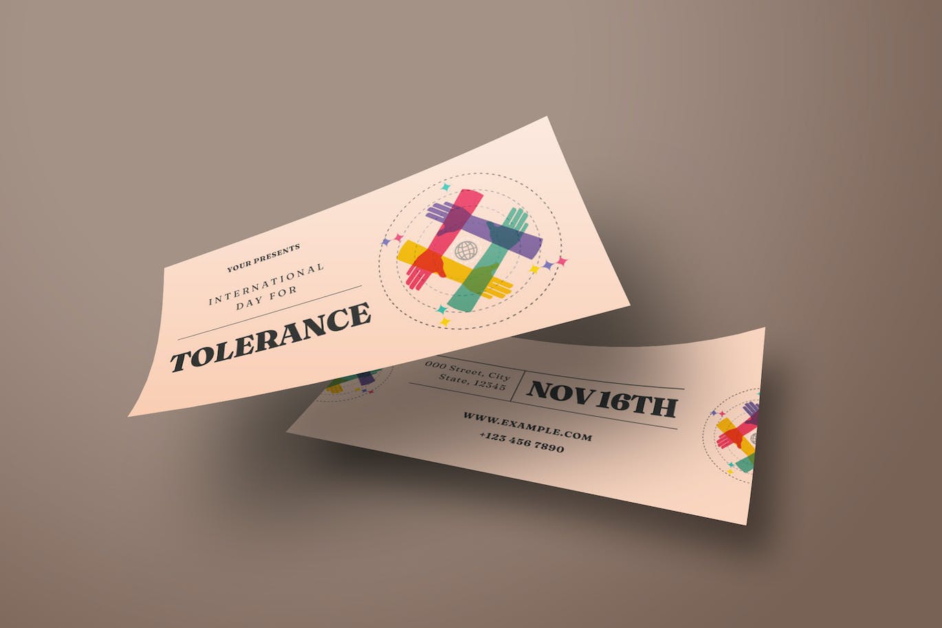 国际宽容日传单设计模板 International Day For Tolerance DL Flyer 设计素材 第2张