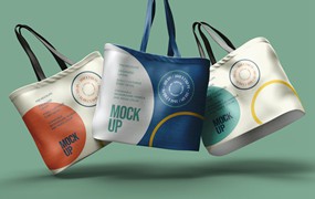 手提包设计效果图样机模板 Tote Bag Mockup