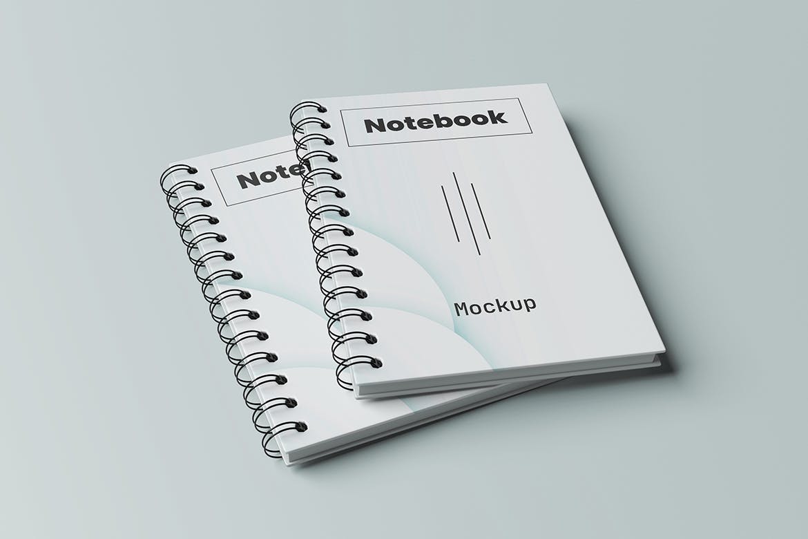 螺旋线圈本笔记本封面设计样机 Note Book Mockup 样机素材 第3张