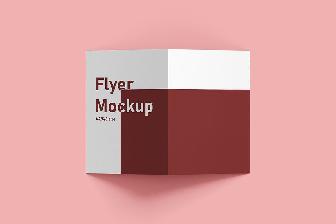 双折页传单设计样机模板 Bifold Flyer Mockup 样机素材 第4张