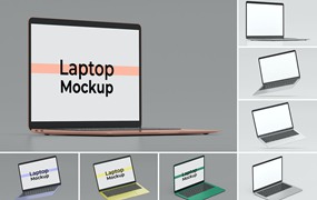 苹果笔记本电脑UI展示样机合集 Laptop Mockup Set