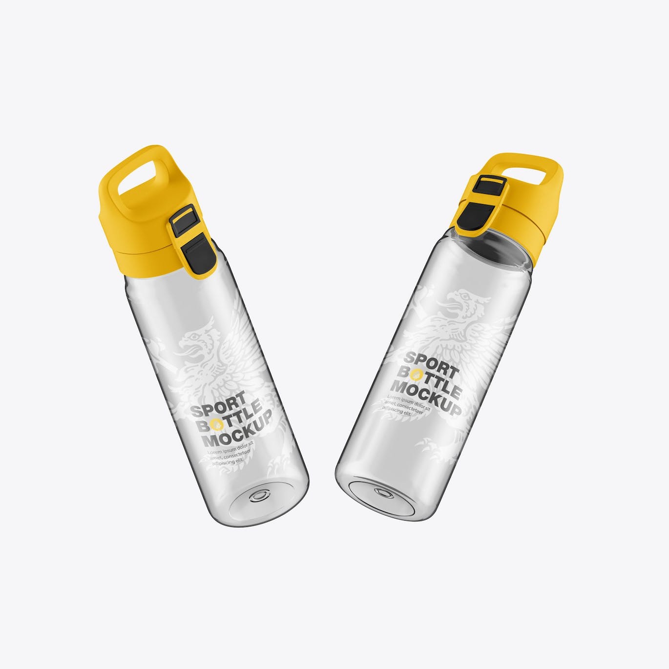 透明塑料运动水瓶设计样机 Sport Bottle Mockup 样机素材 第3张