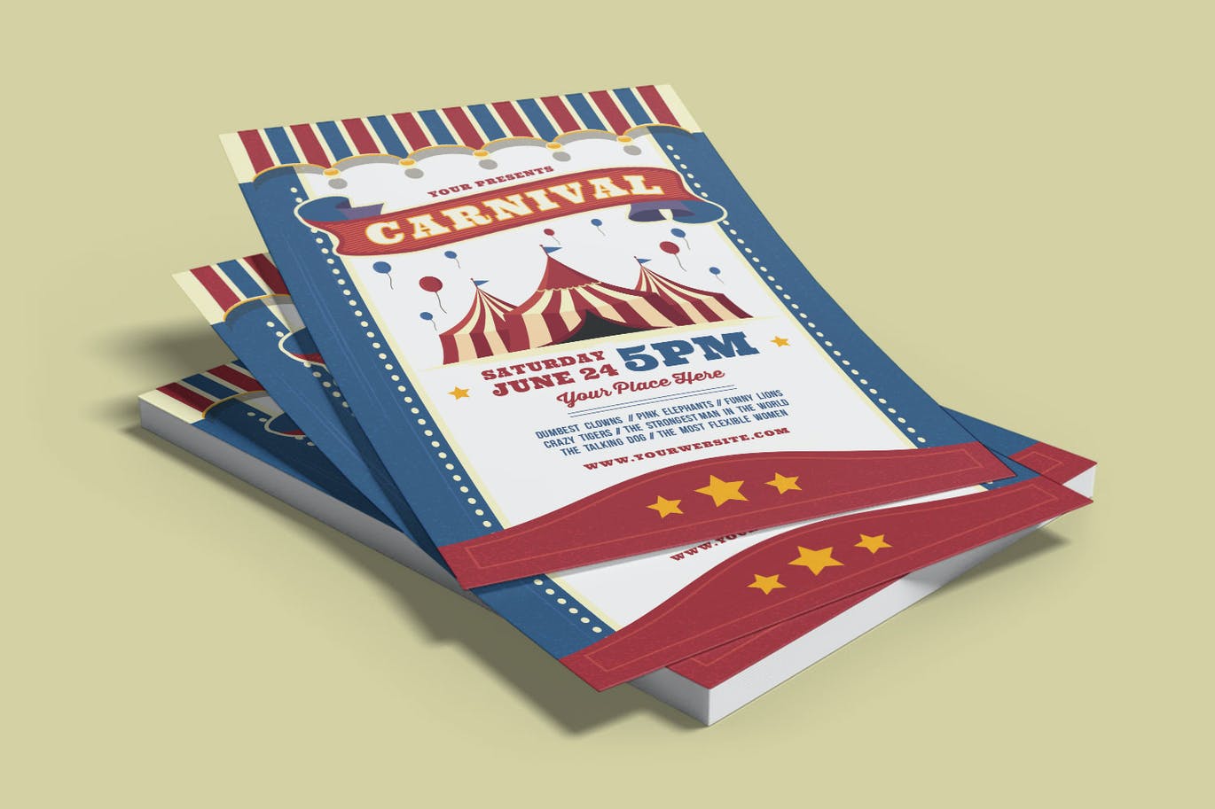 狂欢嘉年华宣传单模板 Carnival Flyer 设计素材 第3张