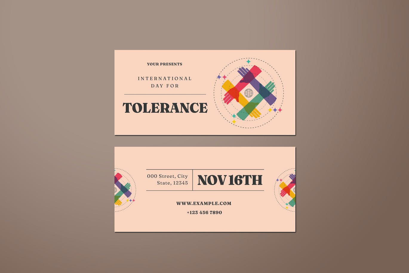 国际宽容日传单设计模板 International Day For Tolerance DL Flyer 设计素材 第3张