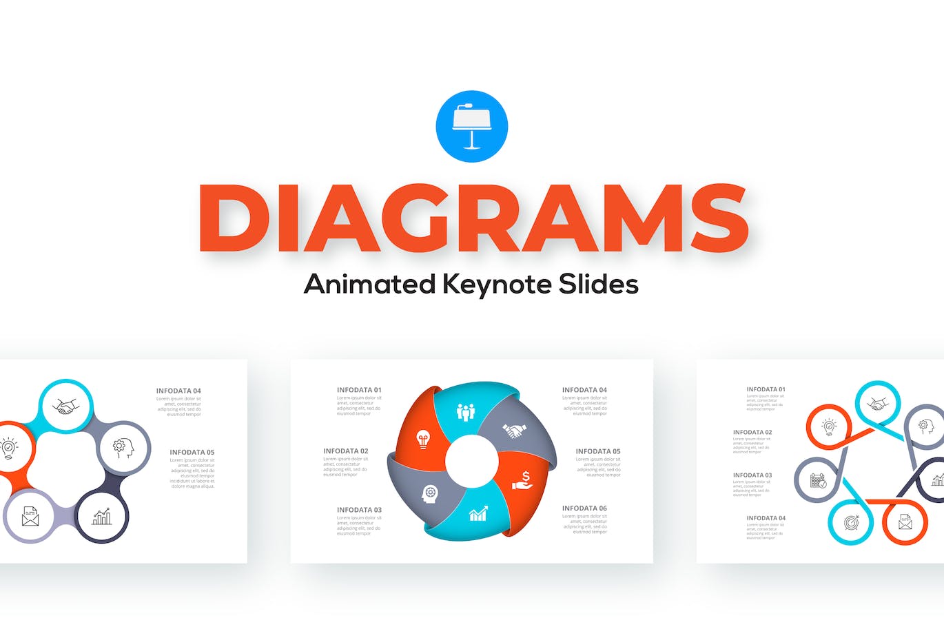动画图表Keynote幻灯片演示模板 Diagrams Animated Keynote Infographics 幻灯图表 第1张