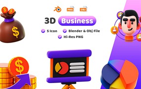 商业金融主题3D图标 Business 3D Icon