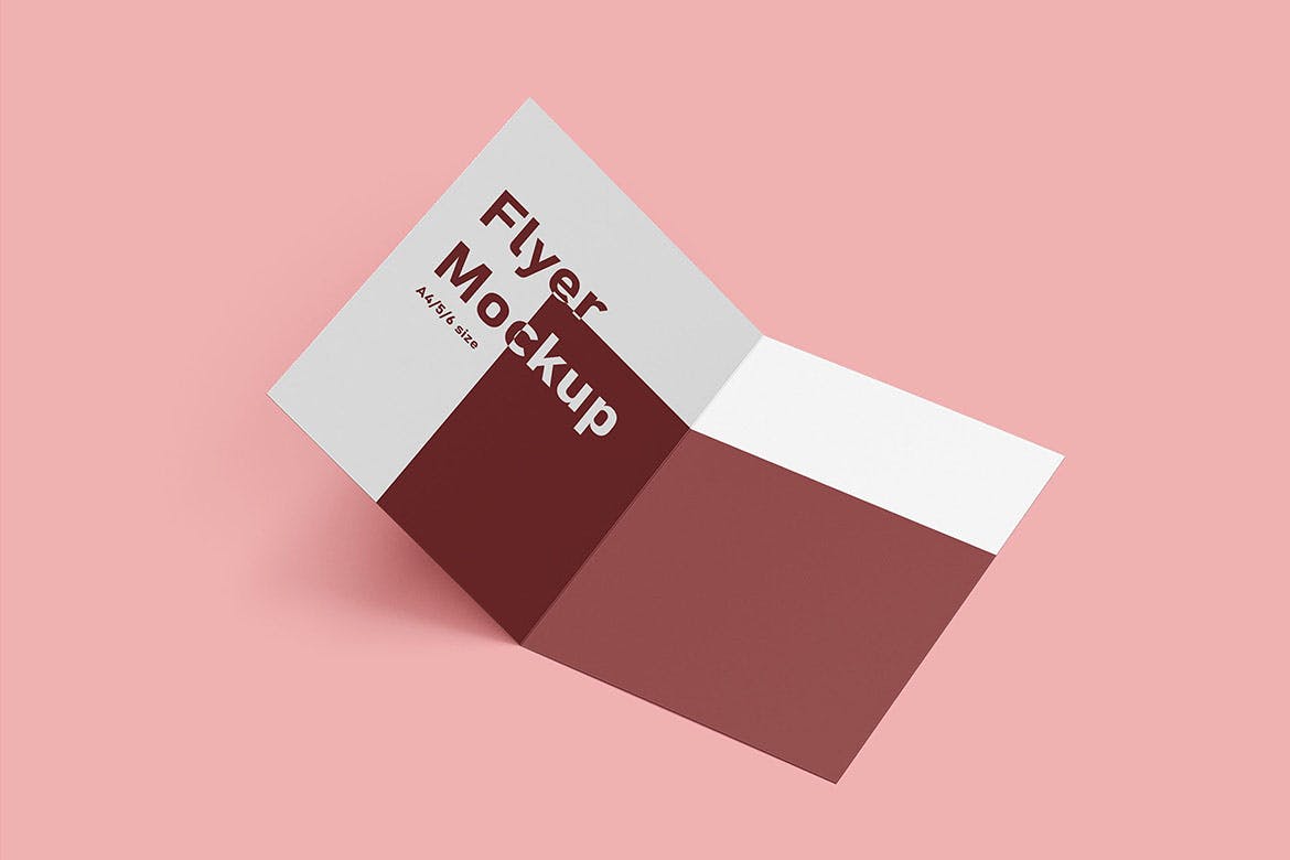 双折页传单设计样机模板 Bifold Flyer Mockup 样机素材 第3张