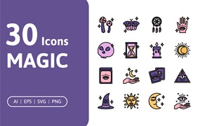 30个高品质的魔法矢量图标 30 Magic Icons
