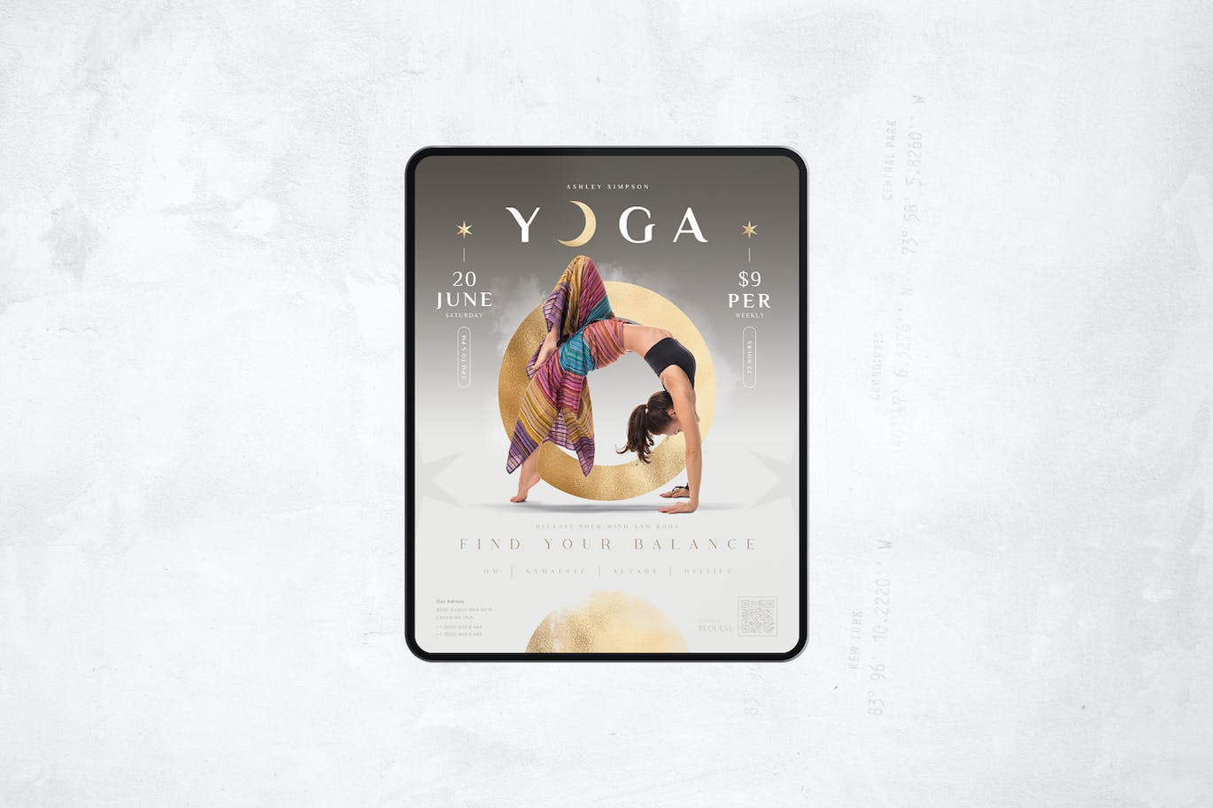 瑜伽课程宣传单模板 Yoga Flyer 设计素材 第3张