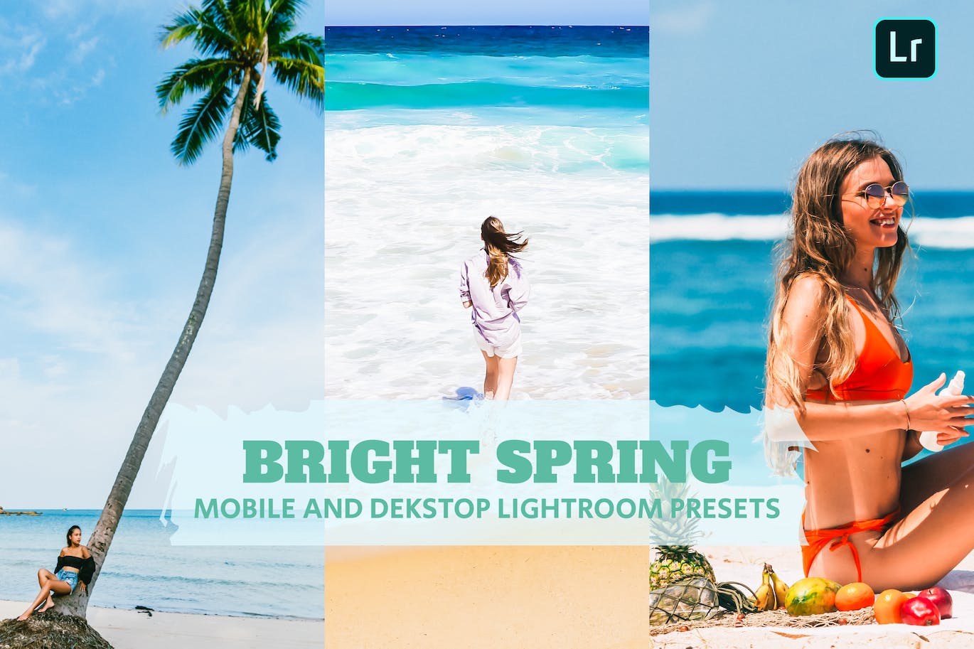 春季海滩照片处理Lightroom明亮预设 Bright Spring Lightroom Presets Dekstop and Mobile 插件预设 第1张