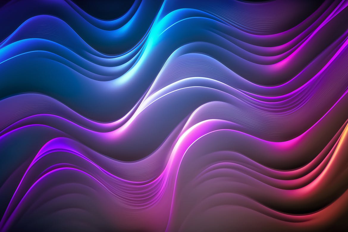 三维3D光波抽象背景 3D Abstract Background 图片素材 第1张