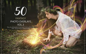50个梦幻彩色几何线条照片叠层背景素材v3 50 Fantasy Photo Overlays – Vol. 3