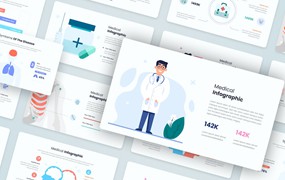 医疗信息图形插画图表素材 Medical Infographics Assets Illustrators