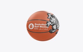篮球运动品牌展示样机模板 Basketball Ball Mockup