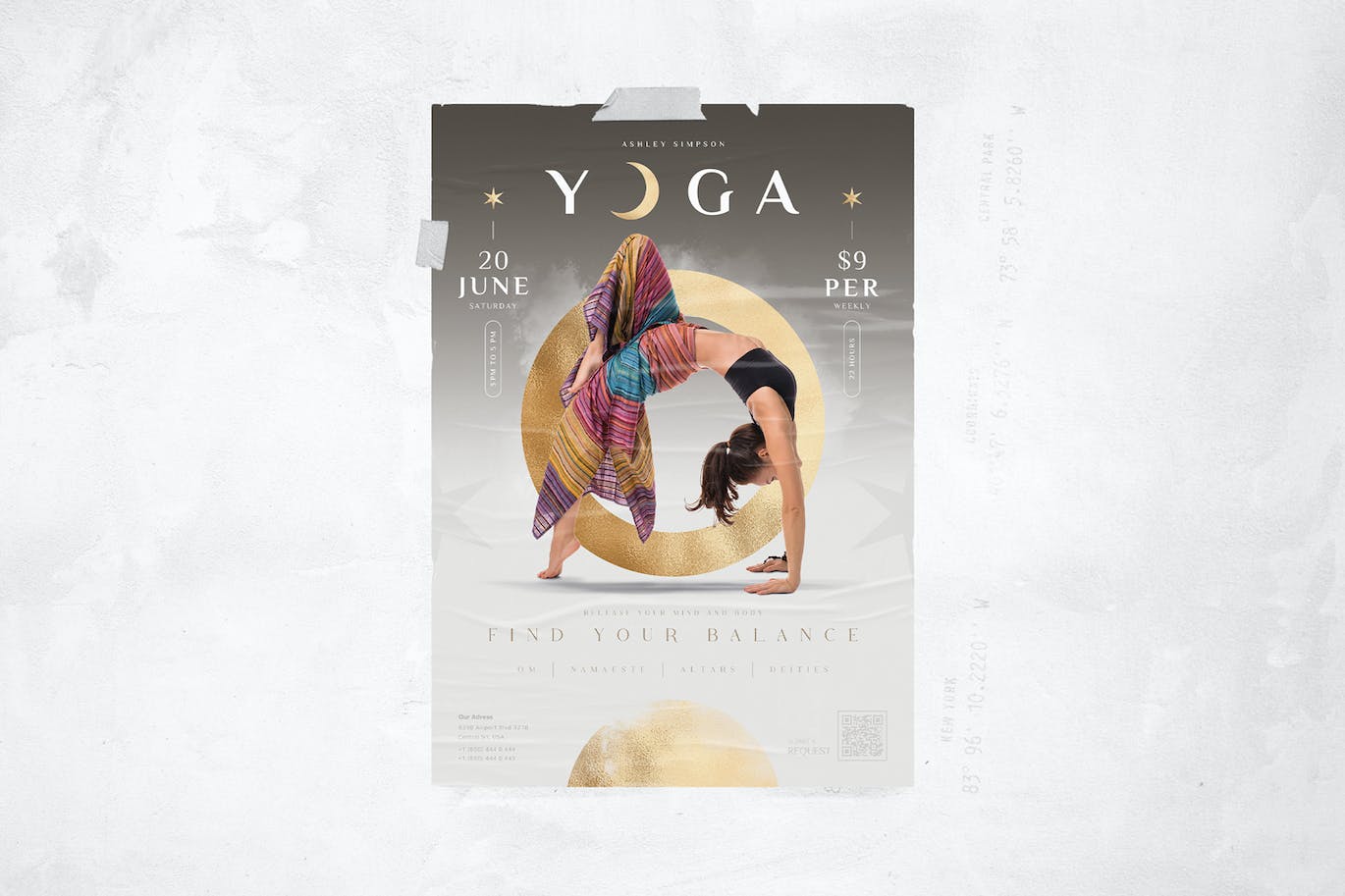 瑜伽课程宣传单模板 Yoga Flyer 设计素材 第4张