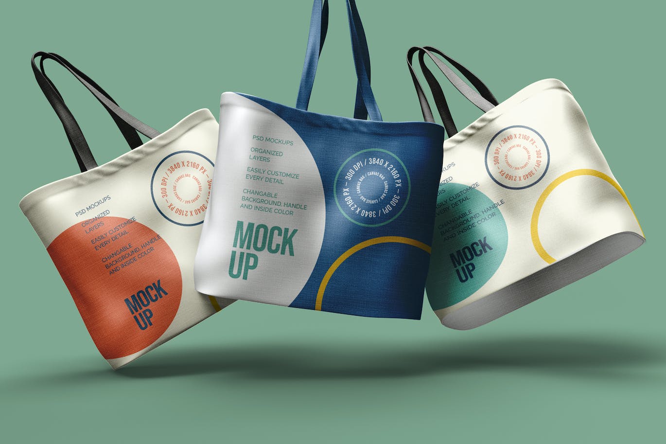 手提包设计效果图样机模板 Tote Bag Mockup 样机素材 第1张