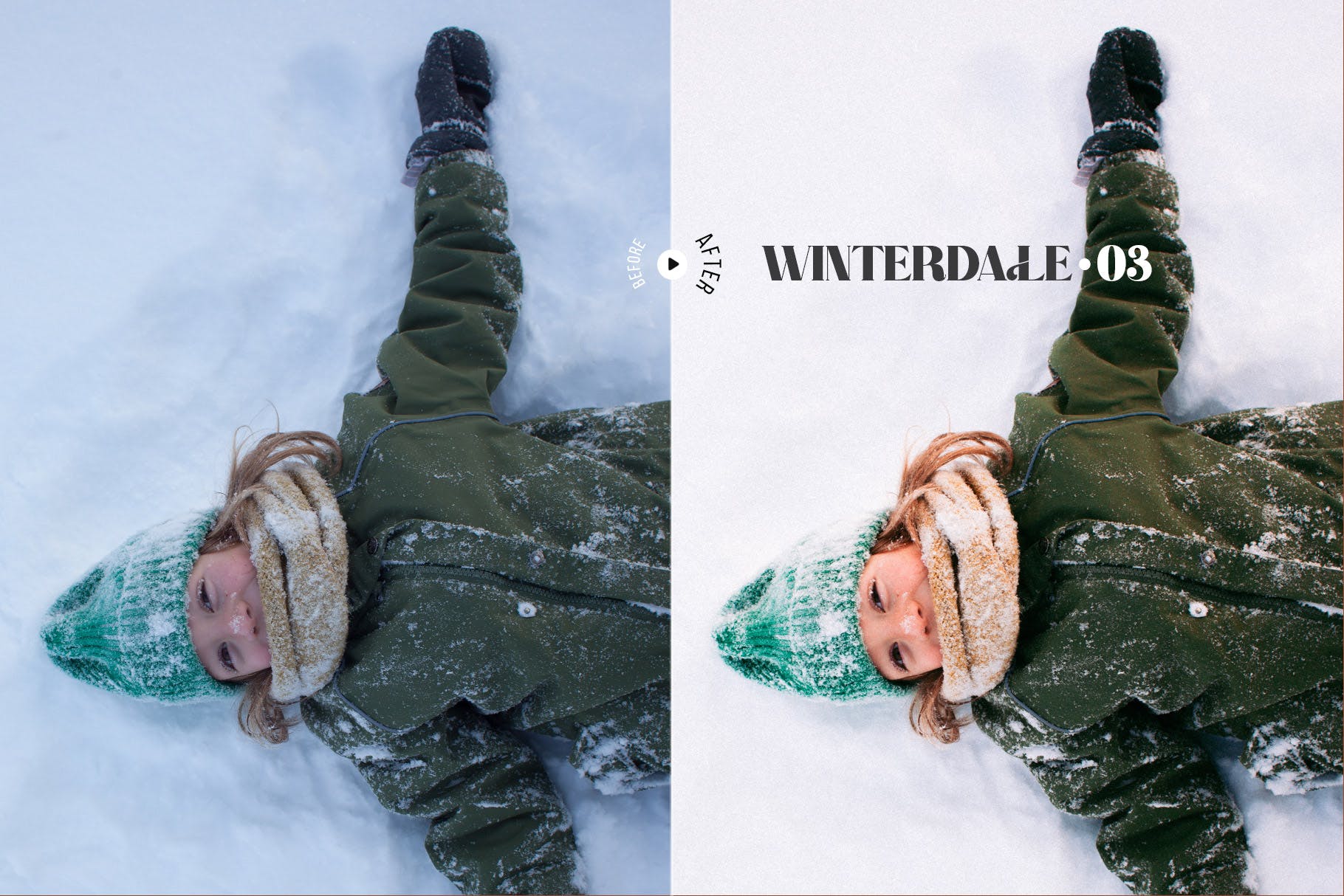 冬季人物摄影照片后期修图LR预设 Winterdale Lightroom Presets 插件预设 第2张