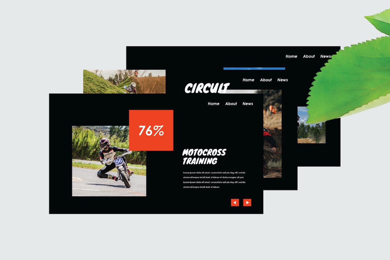 越野摩托车运动PPT创意模板 X-Trail – PowerPoint Template 幻灯图表 第6张