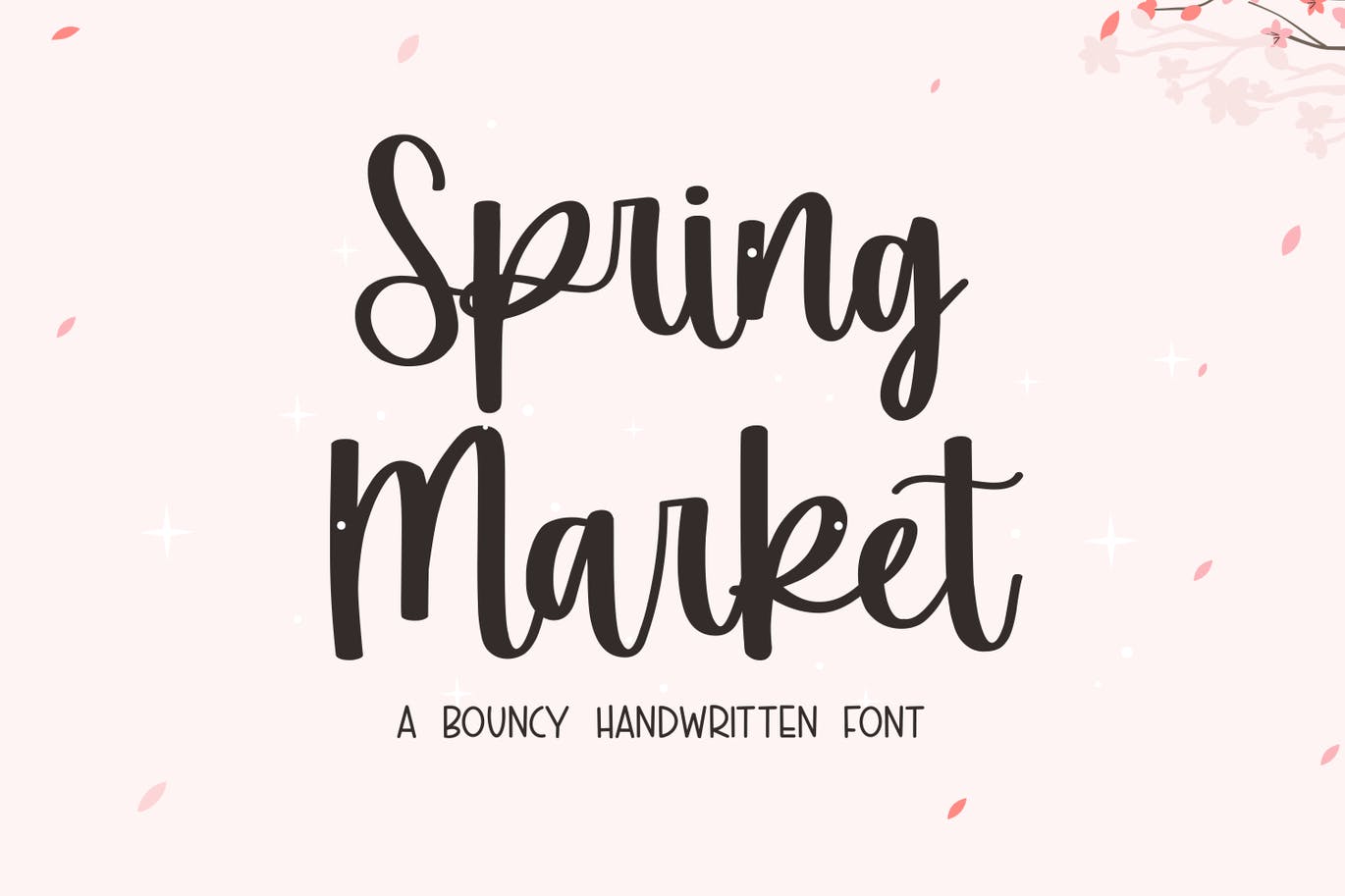 春季营销手写手绘字体 Spring Market – Handwritten Font 设计素材 第1张