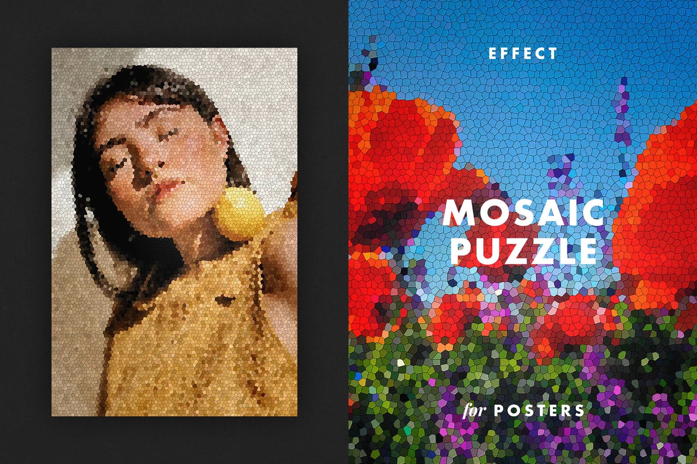 马赛克拼图效果海报模板 Mosaic Puzzle Effect for Posters 插件预设 第1张