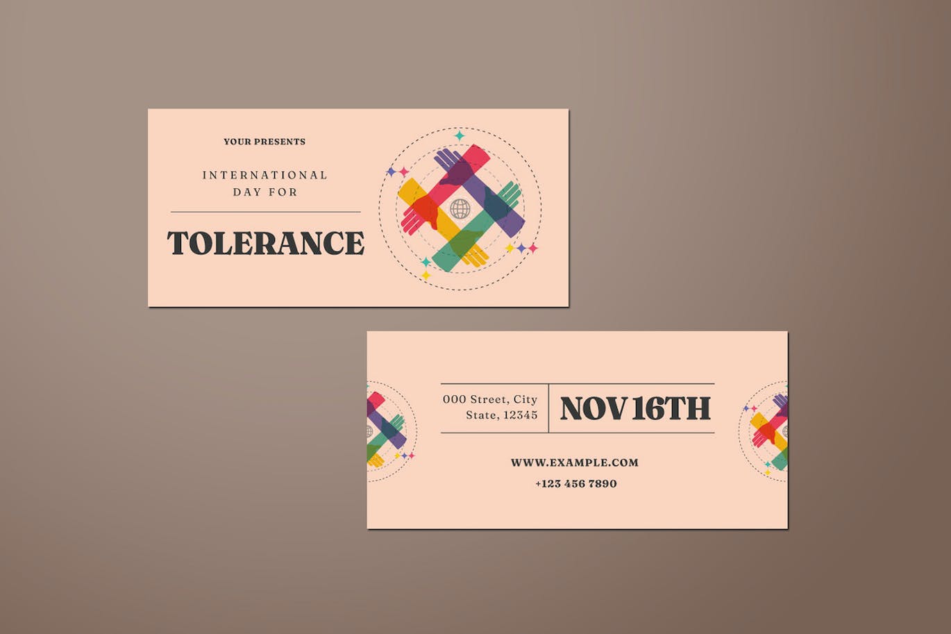 国际宽容日传单设计模板 International Day For Tolerance DL Flyer 设计素材 第4张