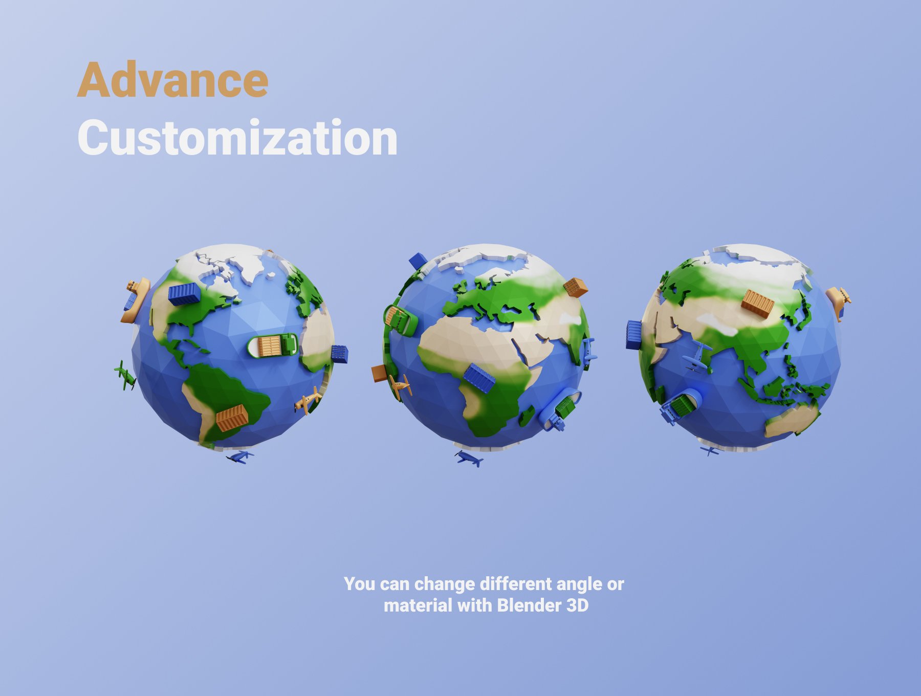 高质量三维渲染电商快递全球物流送货3D插画素材 Delivery Service Icon Illustration 图标素材 第6张