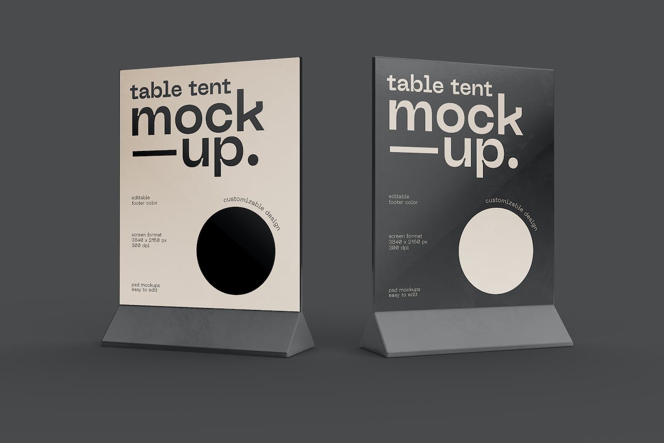 餐桌号牌设计样机 Table Tent Mockup 样机素材 第1张