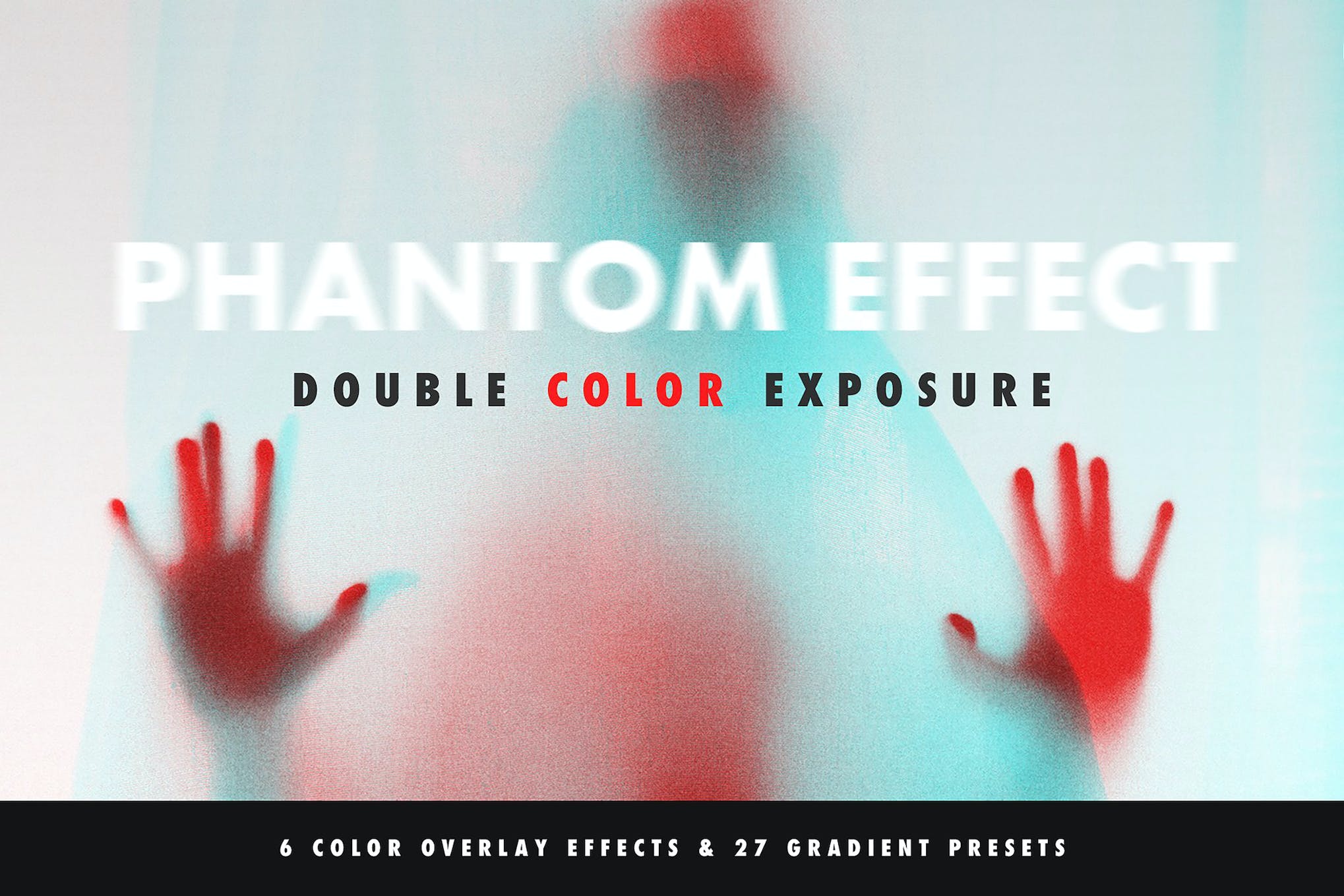 幻影双重曝光图片处理效果动作 Double Color Exposure Effect 插件预设 第1张