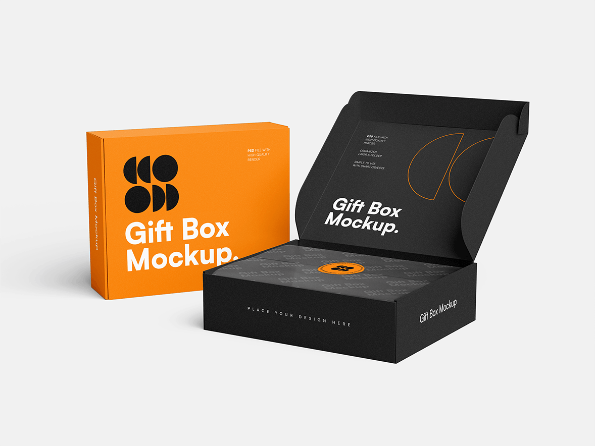 礼品盒设计样机模板 Gift Box Mockup 样机素材 第4张