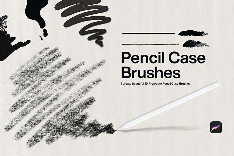 10个素描铅笔质感Procreate笔刷 笔刷资源 第1张
