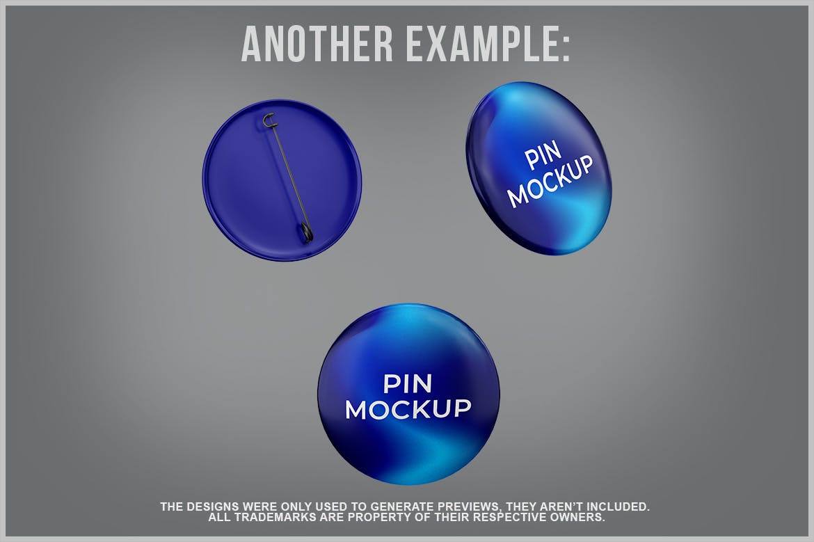 金属按钮别针Logo设计样机 Metallic Button Pin Mockup 样机素材 第5张