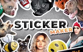 卡通贴纸效果照片处理PS动作 Sticker Maker – Photoshop Action