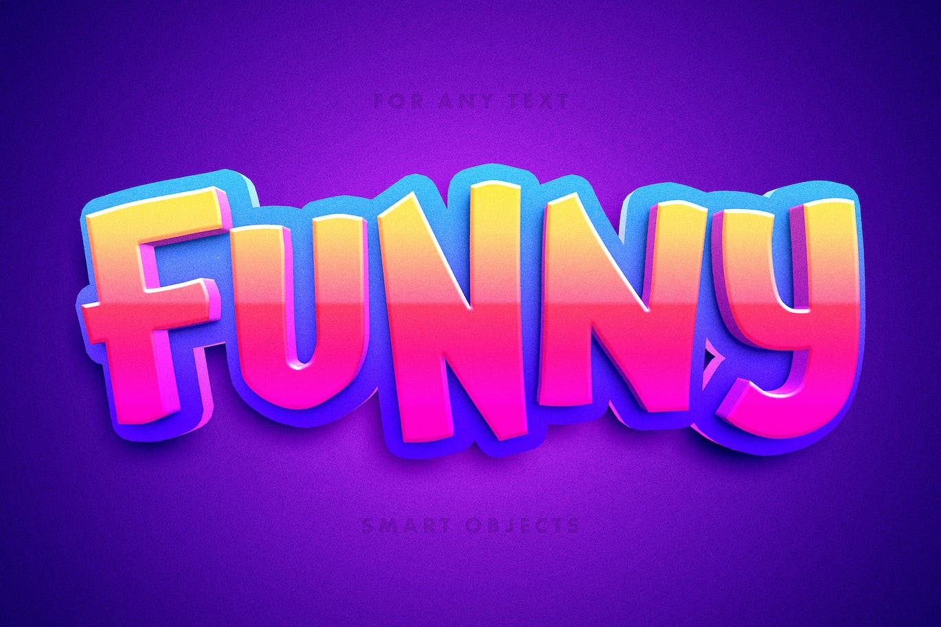 有趣的卡通3D文本效果 Funny Toon 3D Text Effect 设计素材 第1张