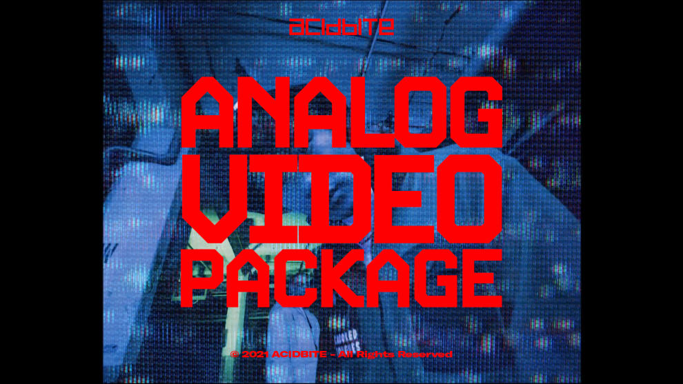 Acidbite 90年代VHS真实的数字化模拟视频迭加纹理毛刺外罩老式预卷取景器 AcidBite – Analog Video Package 插件预设 第1张